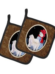 Samoyed Pair of Pot Holders