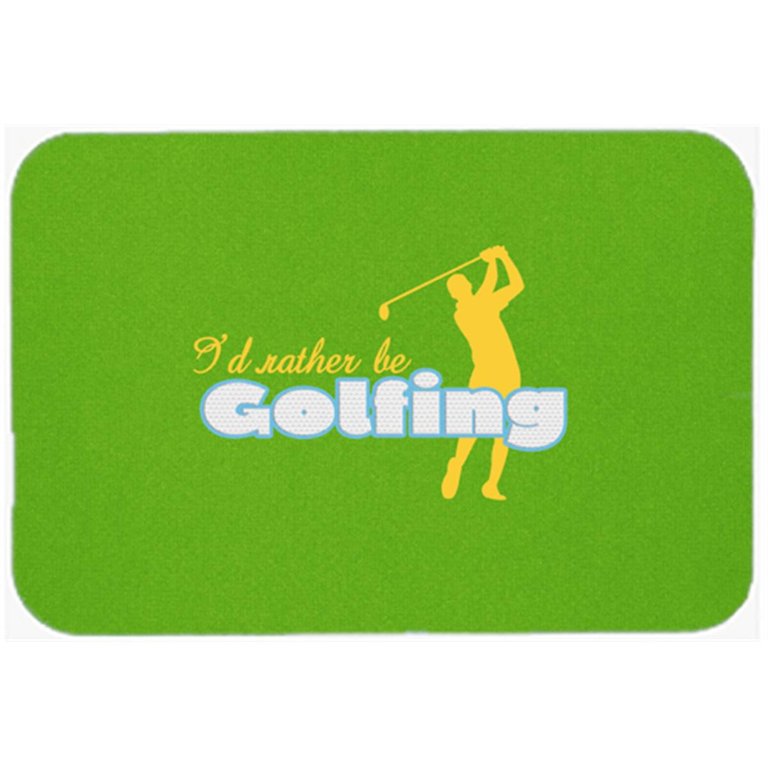SB3092LCB I Had Rather Be Golfing Man On Green Glass Cutting Board - Large
