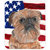 SC9516LCB 15 x 12 Inch Brussels Griffon USA American Flag Glass Cutting Board Large Size