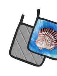 Scallop Sea Shell Pair of Pot Holders