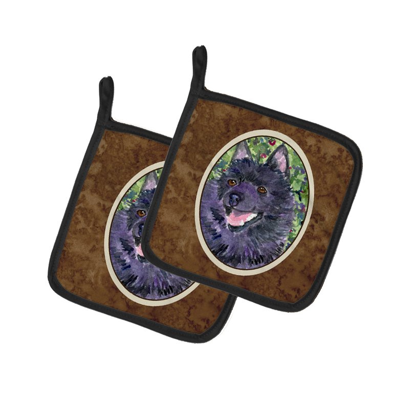 Schipperke Pair of Pot Holders