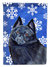 Schipperke Winter Snowflakes Holiday Garden Flag 2-Sided 2-Ply