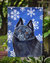 Schipperke Winter Snowflakes Holiday Garden Flag 2-Sided 2-Ply
