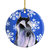 Schnauzer Winter Snowflakes Holiday Ceramic Ornament