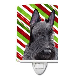 Scottish Terrier Candy Cane Holiday Christmas Ceramic Night Light