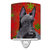 Scottish Terrier Red and Green Snowflakes Holiday Christmas Ceramic Night Light