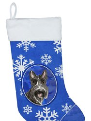 Scottish Terrier Winter Snowflakes Christmas Stocking
