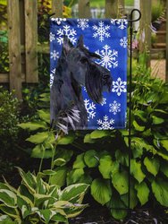 Scottish Terrier Winter Snowflakes Holiday Garden Flag 2-Sided 2-Ply