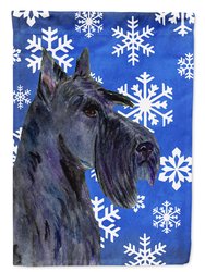 Scottish Terrier Winter Snowflakes Holiday Garden Flag 2-Sided 2-Ply