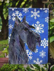 Scottish Terrier Winter Snowflakes Holiday Garden Flag 2-Sided 2-Ply