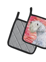 Sealyham Terrier Love Pair of Pot Holders