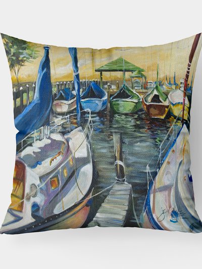 Caroline's Treasures Seven Boats Sailboats Fabric Decorative Pillow product