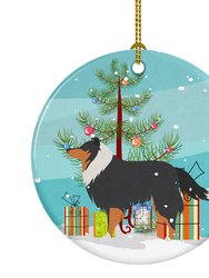 Sheltie/Shetland Sheepdog Merry Christmas Tree Ceramic Ornament
