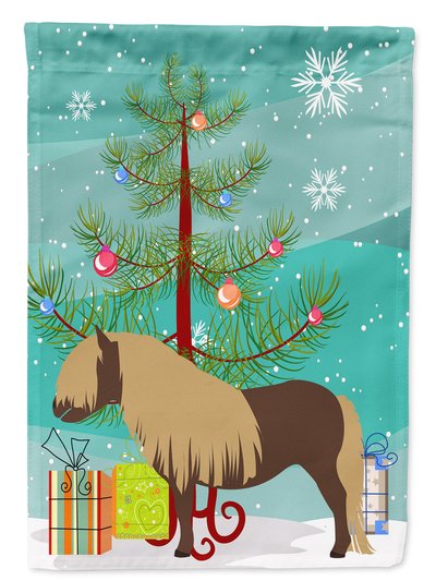 Caroline's Treasures Shetland Pony Horse Christmas Garden Flag 2-Sided 2-Ply product