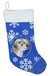 Shih Tzu Puppy Winter Snowflakes Christmas Stocking