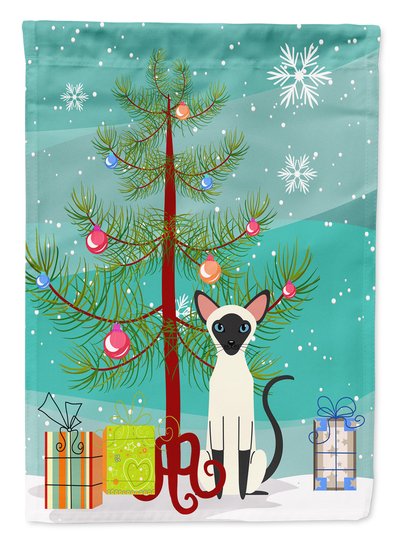 Caroline's Treasures Siamese Cat Merry Christmas Tree Garden Flag 2-Sided 2-Ply product