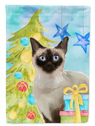 Siamese Christmas Presents Garden Flag 2-Sided 2-Ply