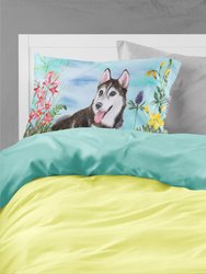 Siberian Husky #2 Spring Fabric Standard Pillowcase