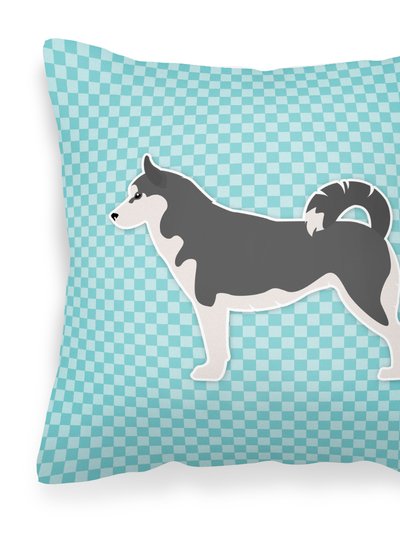 Caroline's Treasures Siberian Husky Checkerboard Blue Fabric Decorative Pillow product