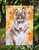 Siberian Husky Grey Fall Garden Flag 2-Sided 2-Ply