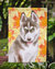 Siberian Husky Grey Fall Garden Flag 2-Sided 2-Ply