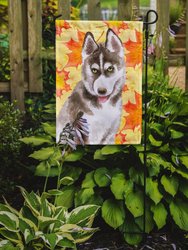 Siberian Husky Grey Fall Garden Flag 2-Sided 2-Ply