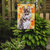 Siberian Husky Grey Fall Garden Flag 2-Sided 2-Ply