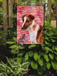Smooth Fox Terrier Love Garden Flag 2-Sided 2-Ply