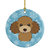 Snowflake Chocolate Brown Poodle Ceramic Ornament