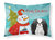 Snowman with Japanese Chin Fabric Standard Pillowcase