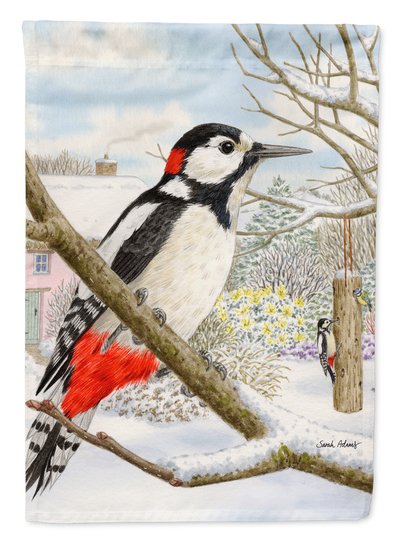 Caroline's Treasures Spotted Woodpecker Garden Flag 2-Sided 2-Ply product