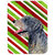 SS4575LCB Irish Wolfhound Candy Cane Holiday Christmas Glass Cutting Board - Large