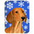 SS4625LCB Dachshund Winter Snowflakes Holiday Glass Cutting Board - Large