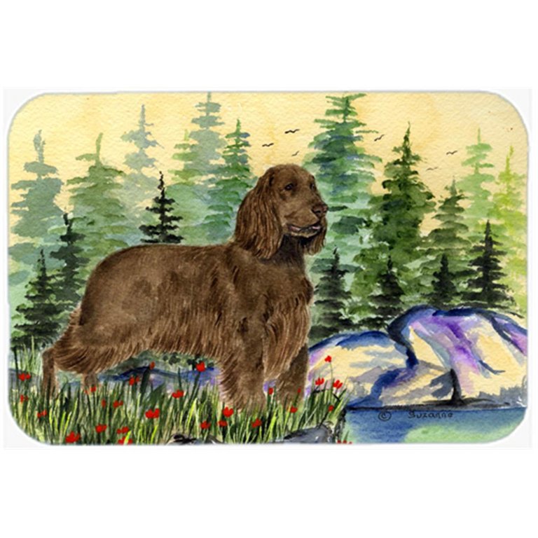 SS8131LCB Field Spaniel Glass Cutting Board - Large - Multicolor