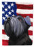 Standard Schnauzer Black American Flag Garden Flag 2-Sided 2-Ply