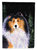 Starry Night Collie Garden Flag 2-Sided 2-Ply