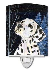 Starry Night Dalmatian Ceramic Night Light