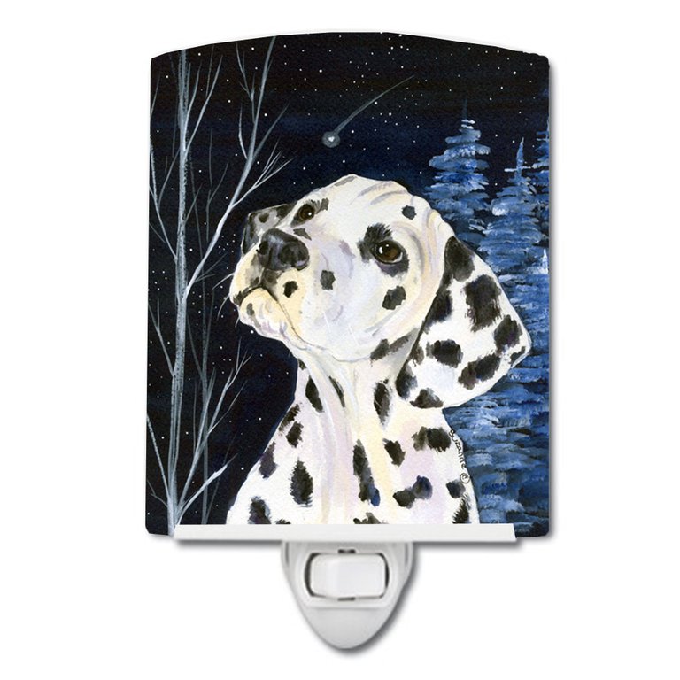 Starry Night Dalmatian Ceramic Night Light