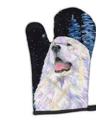 Starry Night Great Pyrenees Oven Mitt