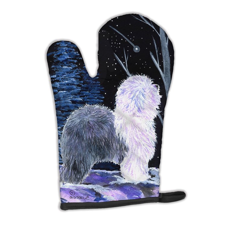 Starry Night Old English Sheepdog Oven Mitt