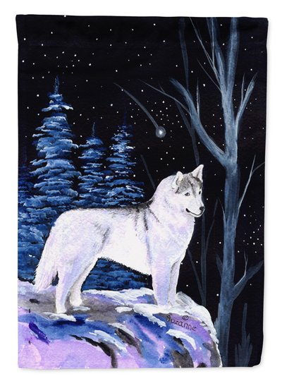 Caroline's Treasures Starry Night Siberian Husky Garden Flag 2-Sided 2-Ply product