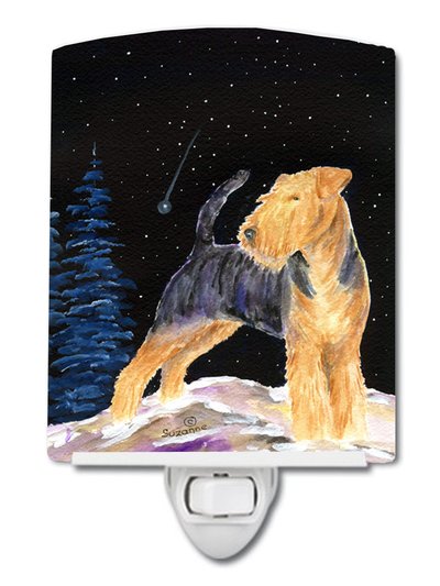 Caroline's Treasures Starry Night Welsh Terrier Ceramic Night Light product