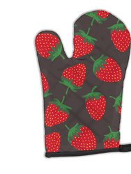 Strawberries on Gray Oven Mitt