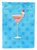 Summer Martini Blue Polkadot Garden Flag 2-Sided 2-Ply