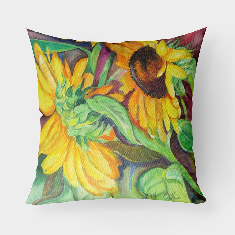 Sunflowers Fabric Decorative Pillow