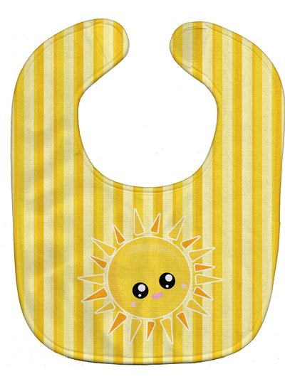 Caroline's Treasures Sunshine Sun Face on Stripes Baby Bib product