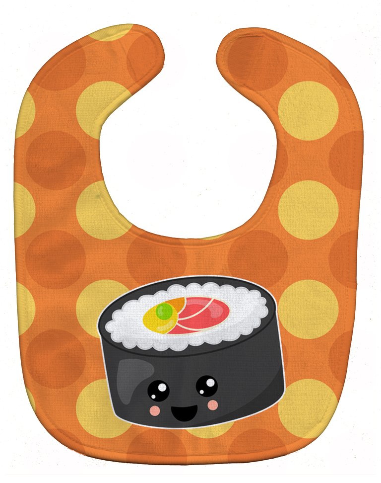 Sushi Roll with Face Baby Bib