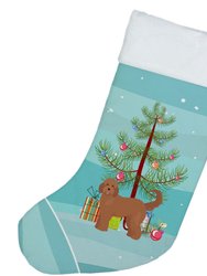 Tan Goldendoodle Christmas Tree Christmas Stocking