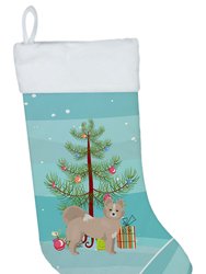 Tan Pomchi Christmas Tree Christmas Stocking