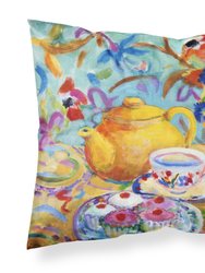 Teal Tea by Wendy Hoile Fabric Standard Pillowcase